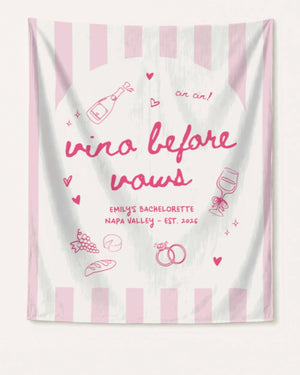 Vino Before Vows Banner Blossom