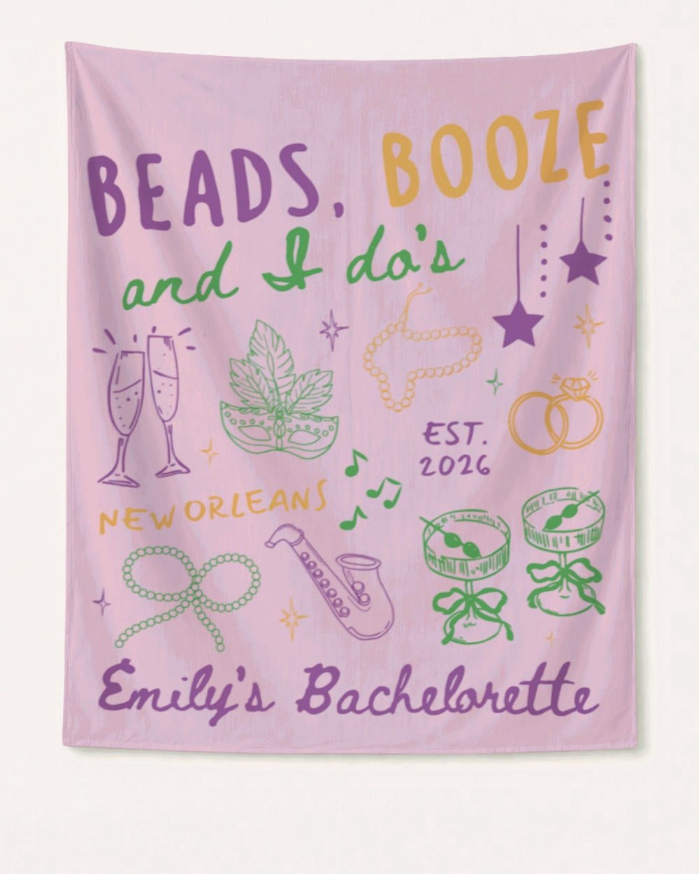 Beads, Booze and I Do's Banner Blossom