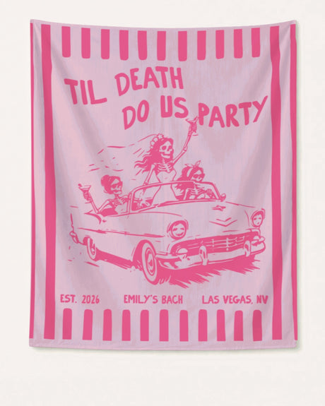 Bride or Die and Ride or Die Stripes Banner Blossom