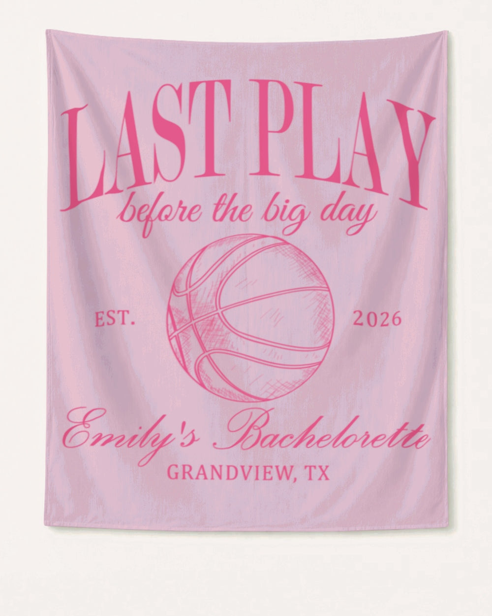 Last Play Before the Big Day - Basketball Banner Blossom