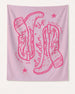 Settlin' Down & Saddlin' Up Cowgirl Boots Banner Blossom