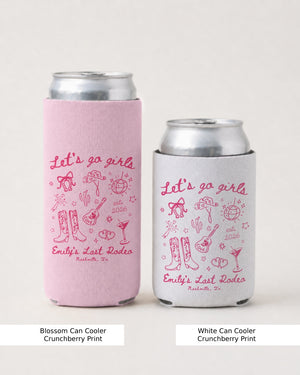 Let's Go Girls Cowgirl Party Can Cooler Blossom