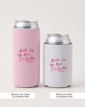 Custom Girls Gone Lucky can cooler for casino bachelorette parties and Las Vegas bride trips