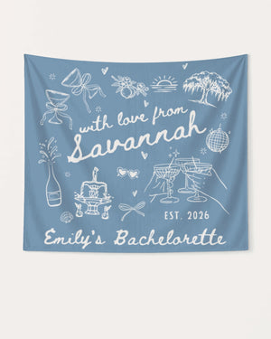 With Love from Savannah Banner Blue Jean