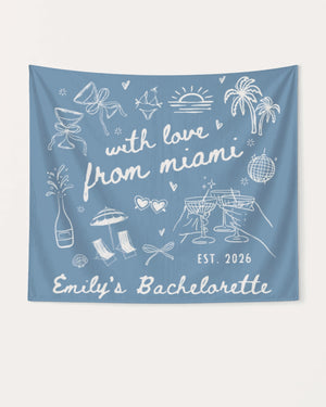 With Love from Miami Banner Blue Jean