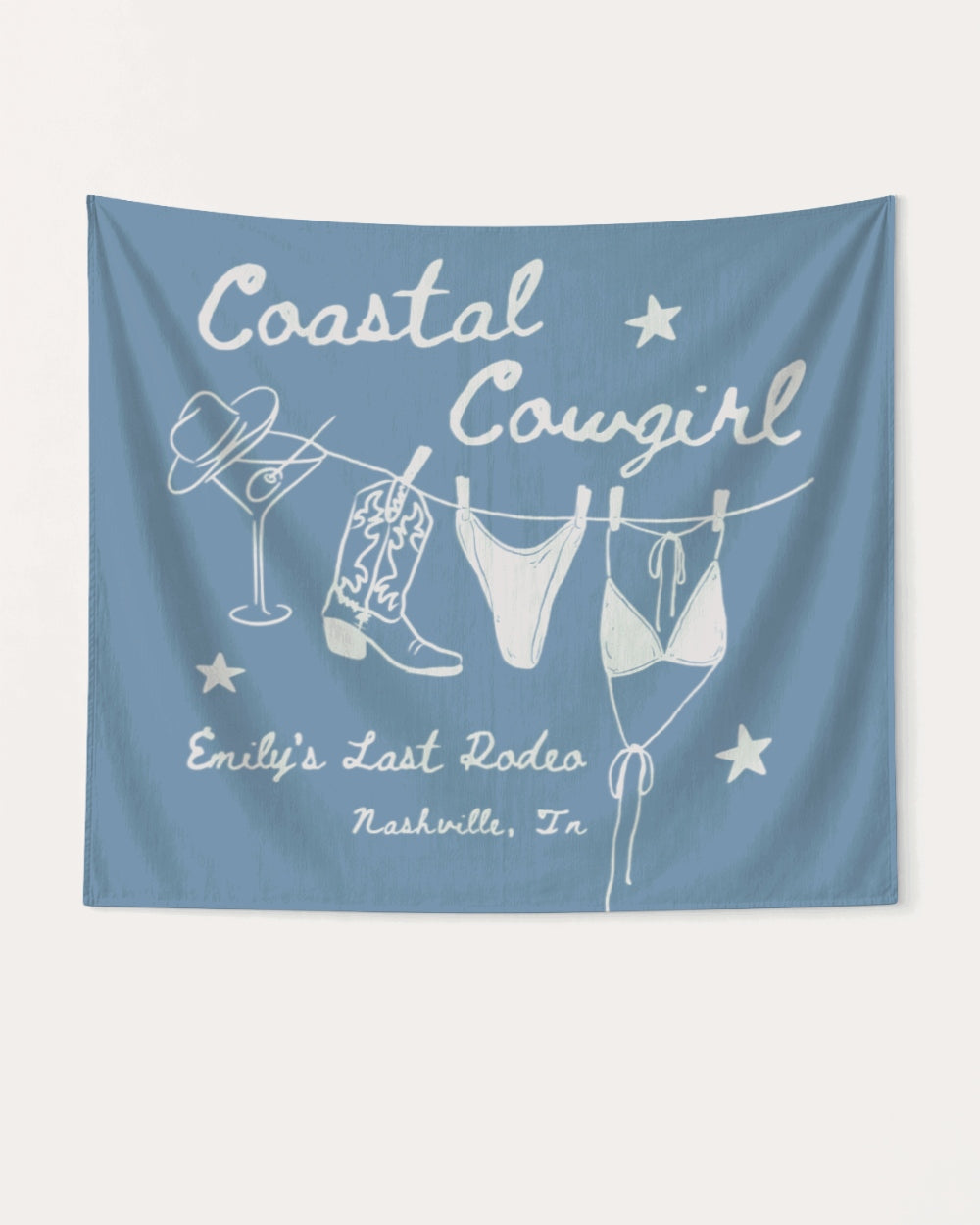 Coastal Cowgirl Banner Blue Jean
