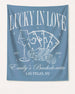 Lucky In Love Wine Cards Banner Blue Jean
