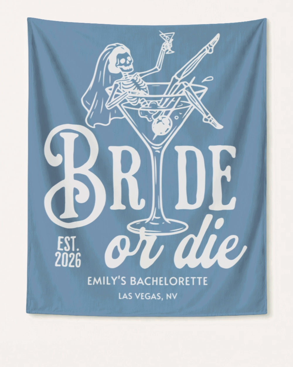 Bride or Die and Ride or Die Banner Blue Jean