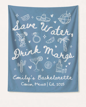 Save Water Drink Margs Banner Blue Jean