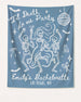 Til death do us party - Dancing Skeletons Banner Blue Jean