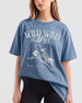 Western-cut bachelorette t-shirt with vintage rodeo illustration and Wild Wild Wife script lettering. Made for the bride and her crew heading to a western wedding weekend or country bachelorette party.