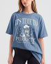 I'm Getting Meowied Bow T-Shirt Blue Jean