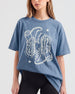 Settlin' Down & Saddlin' Up Cowgirl Boots T-Shirt Blue Jean