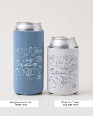 Let's Go Girls Disco Boots Can Cooler Blue Jean
