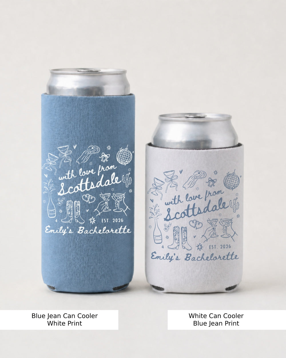With Love from Scottsdale Can Cooler Blue Jean