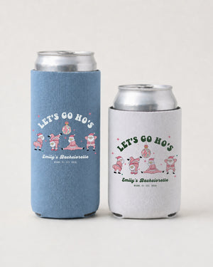 Let's Go Ho's Can Cooler Blue Jean