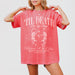 Watermelon shirt with a gothic skeleton bride design, funny bachelorette party favor for the bride tribe celebrating til death do us party