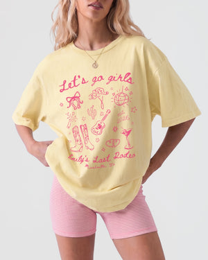 Let's Go Girls Cowgirl Party T-Shirt Butter