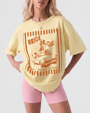 Bride or Die and Ride or Die Stripes T-Shirt Butter