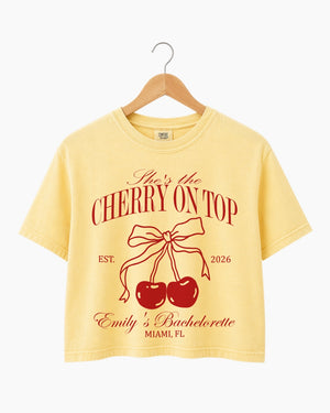 She's The Cherry On Top Crop Top Butter