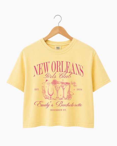 New Orleans Girls Club Crop Top Butter
