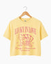 Lucky In Love Wine Cards Crop Top Butter