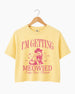 I'm Getting Meowied Bow Crop Top Butter