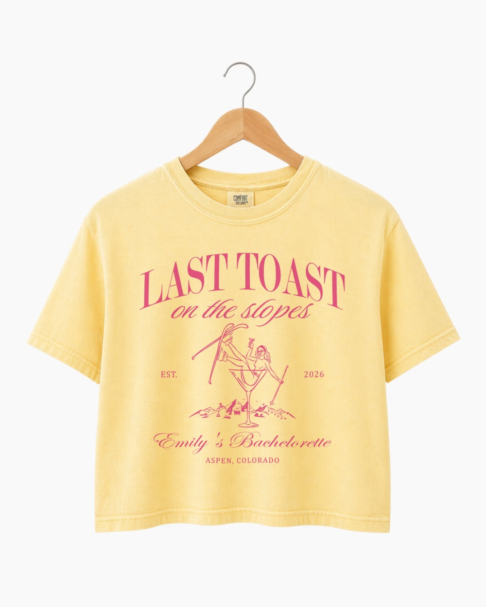 Last Toast on The Slopes Martini Crop Top Butter