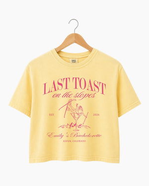 Last Toast on The Slopes Martini Crop Top Butter