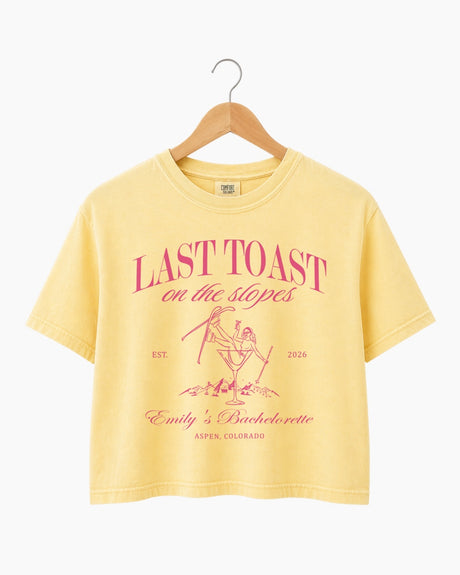 Last Toast on The Slopes Martini Crop Top Butter