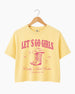 Personalized bachelorette rodeo crop top with bride name, EST year, and destination city. Last Rodeo western theme with vintage script and cowboy boot art for the Nashville bachelorette crew.