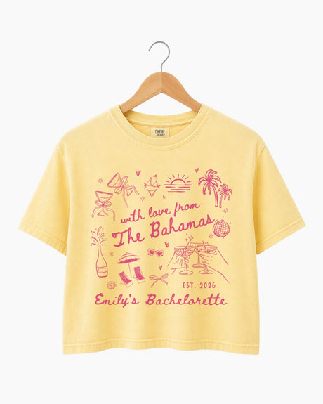 With Love from The Bahamas Crop Top Butter