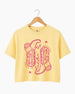 Settlin' Down & Saddlin' Up Cowgirl Boots Crop Top Butter