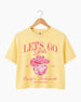 Man, I Feel Like A Bride & Let's Go Girls Disco Crop Top Butter