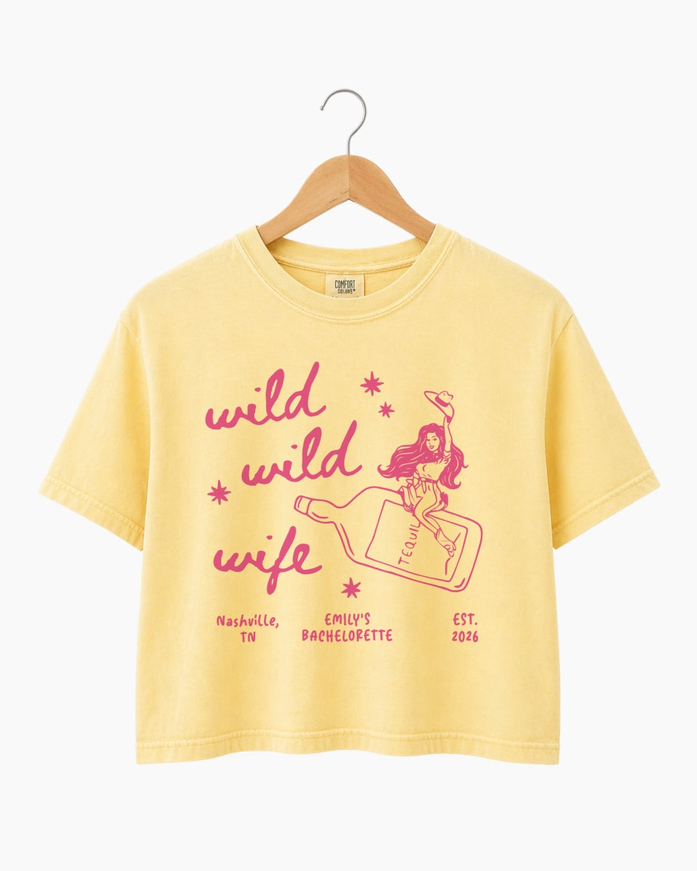 Wild Wild Wife Cowgirl Tequila Crop Top Butter