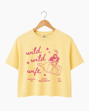 Wild Wild Wife Cowgirl Tequila Crop Top Butter
