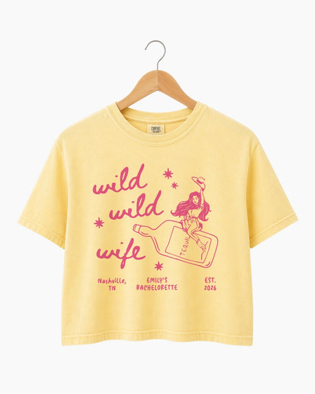 Wild Wild Wife Cowgirl Tequila Crop Top Butter