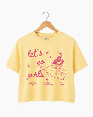 Let's Go Girls Cowgirl Bottle Crop Top Butter