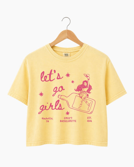 Let's Go Girls Cowgirl Bottle Crop Top Butter