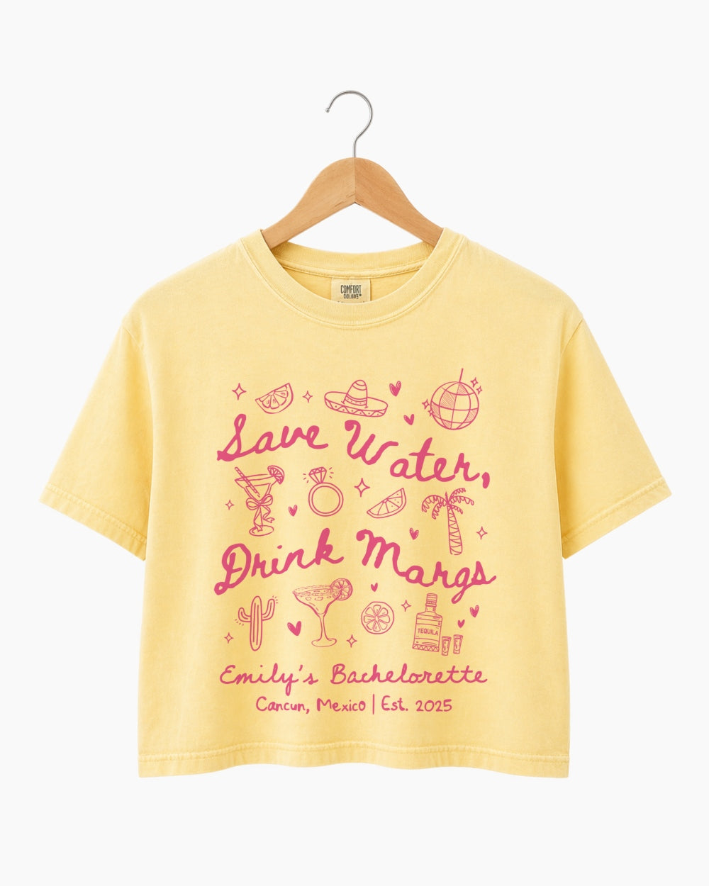 Save Water Drink Margs Crop Top Butter