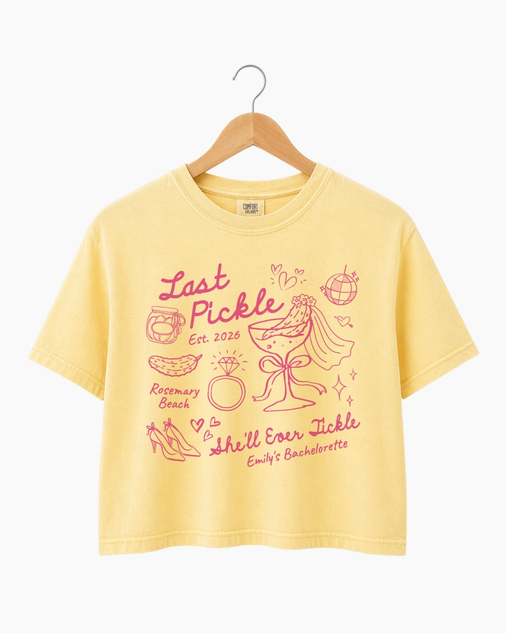 Same Pickle Forever & Last Pickle She'd Ever Tickle Crop Top Butter
