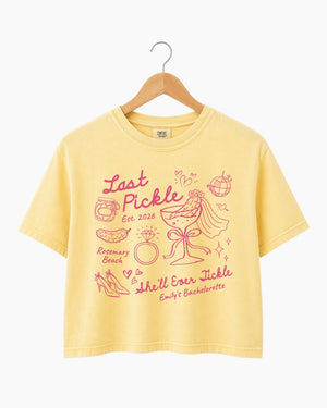 Same Pickle Forever & Last Pickle She'd Ever Tickle Crop Top Butter