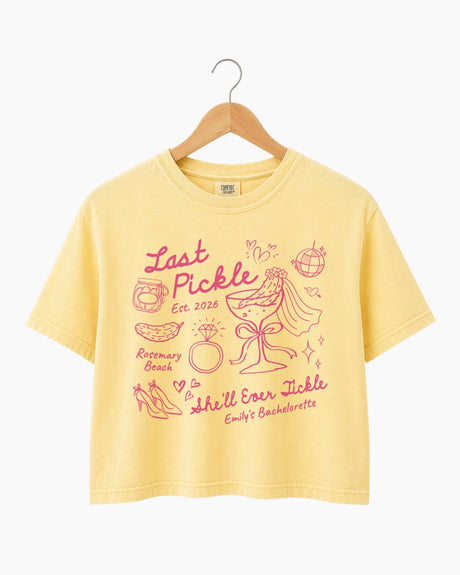 Same Pickle Forever & Last Pickle She'd Ever Tickle Crop Top Butter