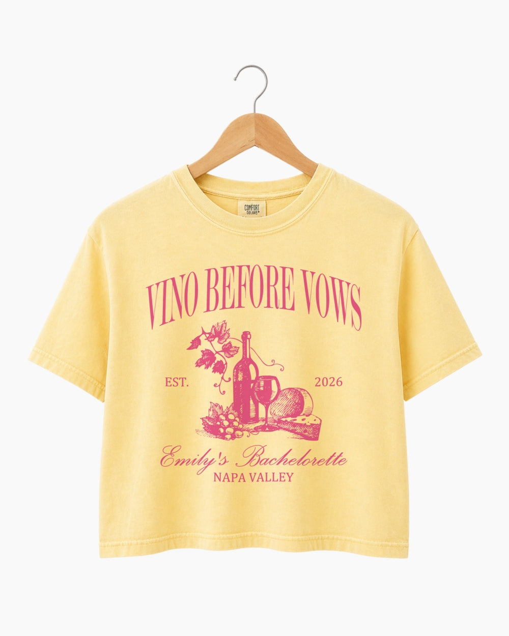 Vino Before Vows Crop Top Butter