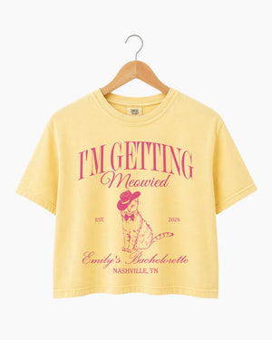 I'm Getting Meowied Tuxedo Crop Top