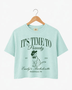 I'm Getting Meowied Tuxedo Crop Top