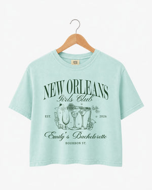 New Orleans Girls Club Crop Top Chalky Mint