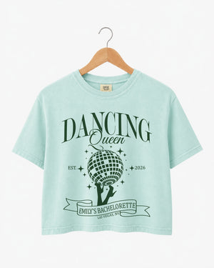 Dancing Queen, Disco Bride Crop Top Chalky Mint