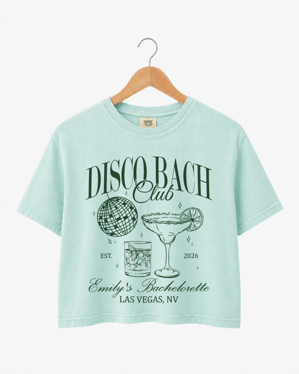 Disco Bach Club Crop Top Chalky Mint