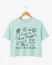 Gift idea for the Las Vegas bachelorette crew: vintage-art crop tops with bride name, year, and city customizable. Perfect bridesmaid proposal or bridal shower gift for a Vegas weekend.